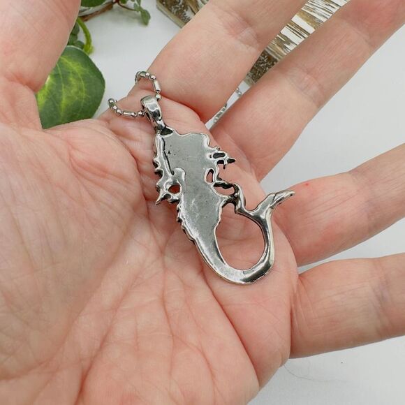 Silver Mermaid Pendant Necklace - Picture 5 of 5